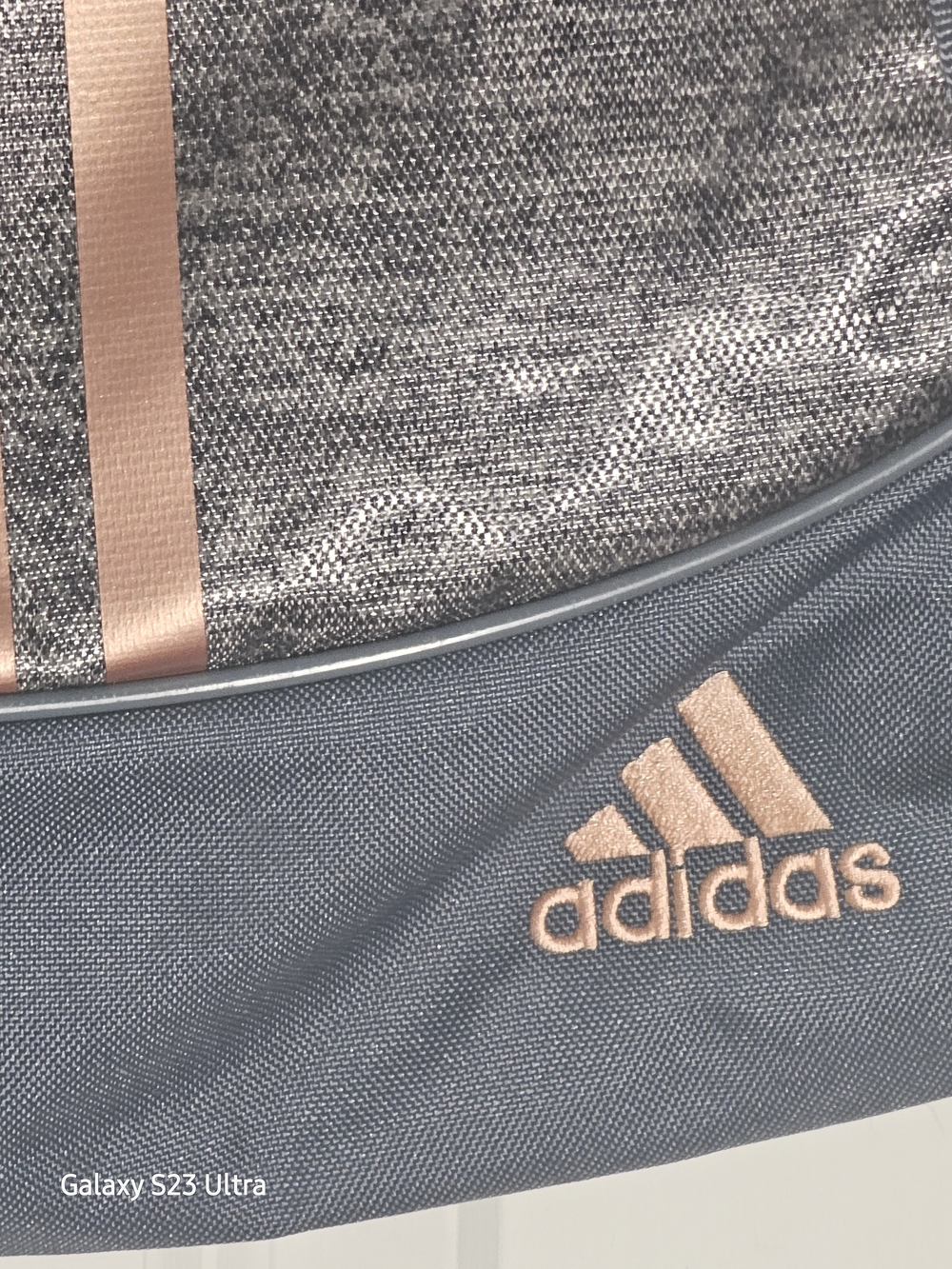 Adidas Alliance II Sackpack Drawstring Bag Jersey Onix Grey Rose Gold Sport - Picture 2 of 5